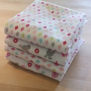 4 PC's Receiving Blanket - Garanimals 100% Cotton